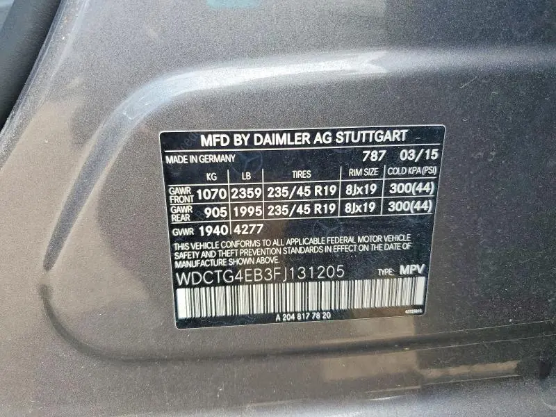 2015 MERCEDES-BENZ GLA 250  