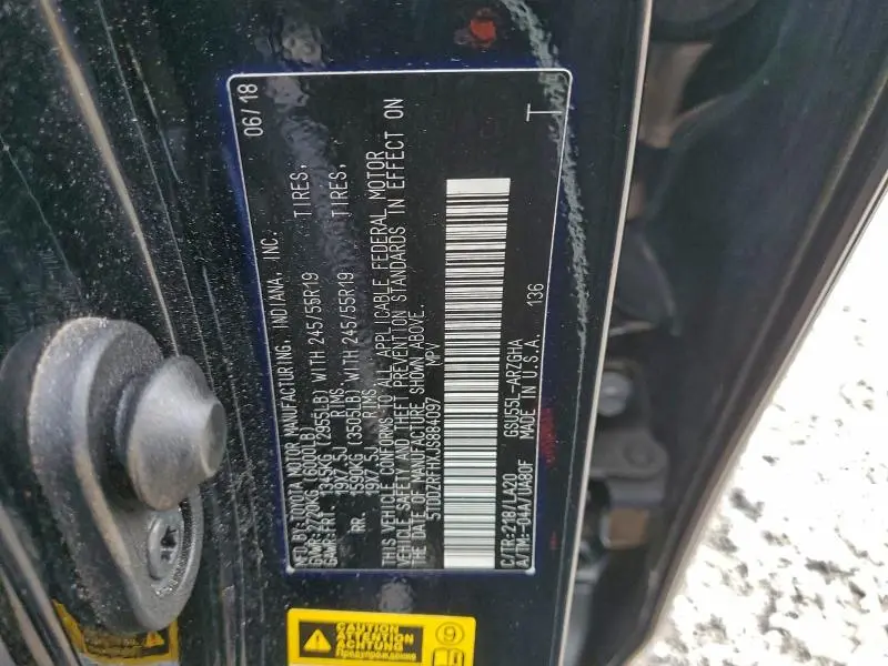 2018 TOYOTA HIGHLANDER LIMITED  