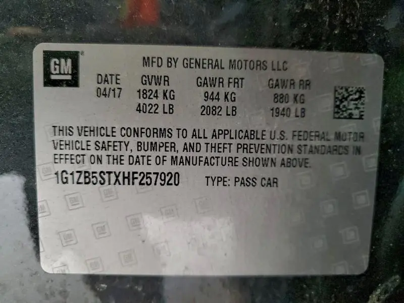 2017 CHEVROLET MALIBU LS  