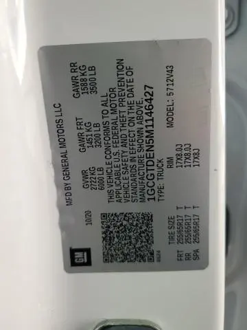 2021 CHEVROLET COLORADO Z71  