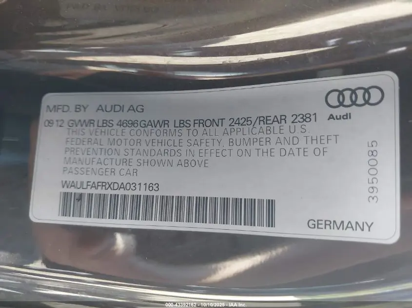 2013 AUDI A5 2.0T PREMIUM