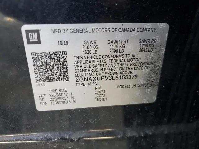2020 CHEVROLET EQUINOX LT  