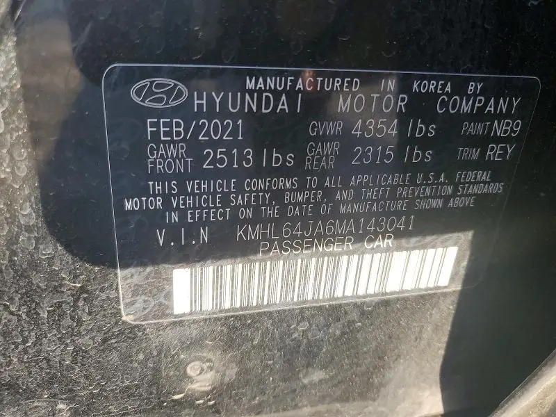 2021 HYUNDAI SONATA SEL  