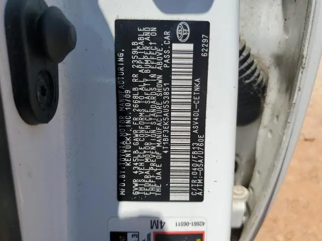 2010 TOYOTA CAMRY BASE  