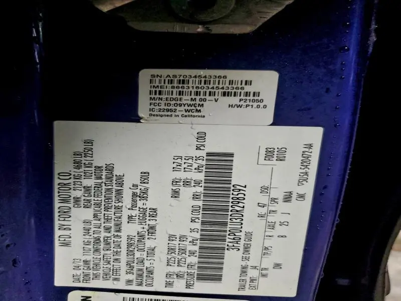 2013 FORD FUSION SE HYBRID  