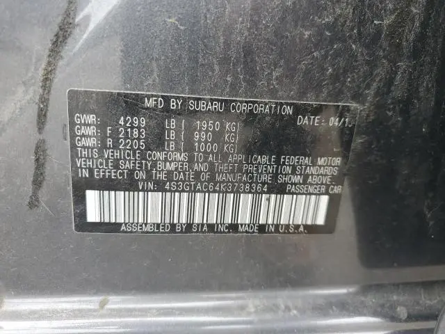 2019 SUBARU IMPREZA PREMIUM  