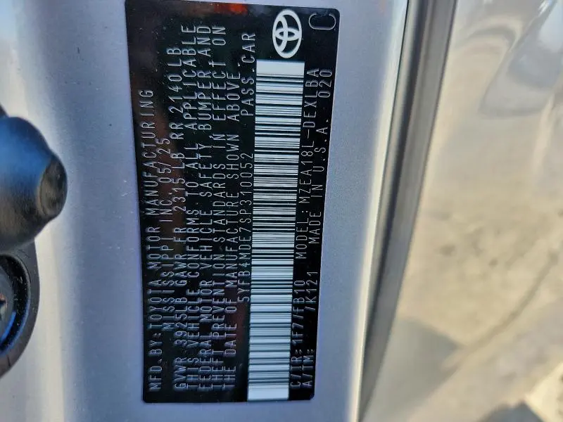 2025 TOYOTA COROLLA LE  