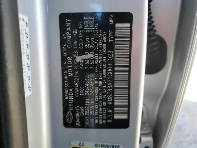 2016 HYUNDAI TUCSON LIMITED  