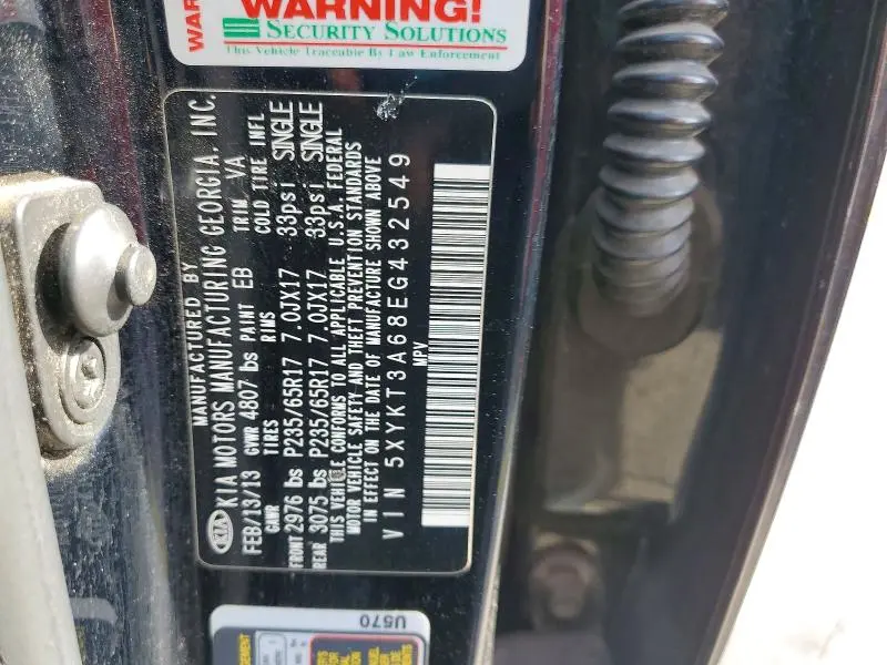 2014 KIA SORENTO LX  