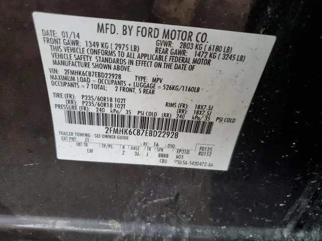 2014 FORD FLEX SEL  