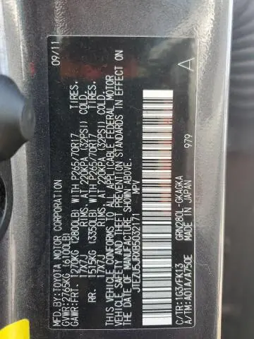 2011 TOYOTA 4RUNNER SR5  