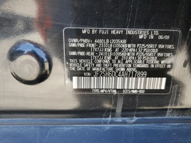 2010 SUBARU FORESTER 2.5X LIMITED  