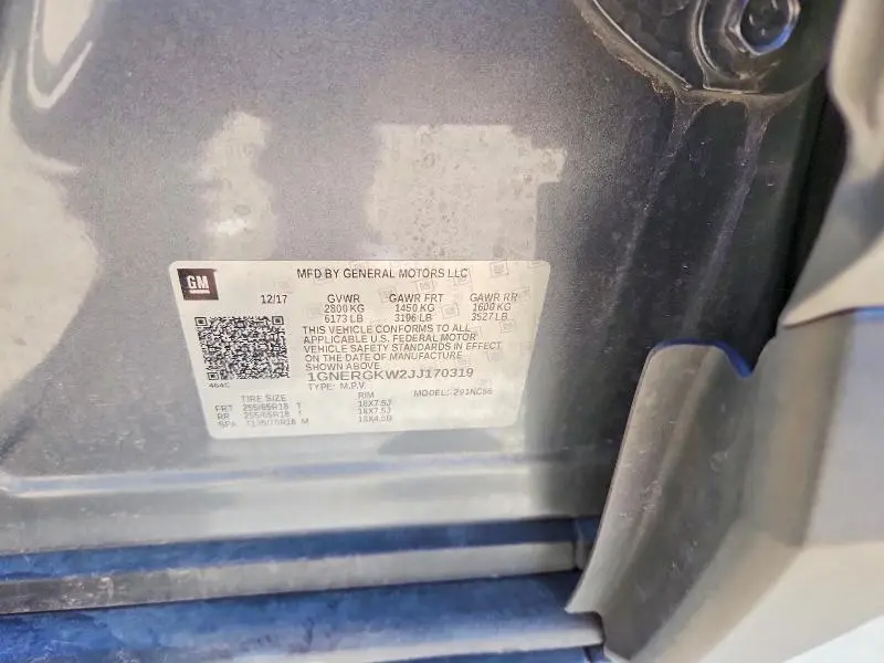 2018 CHEVROLET TRAVERSE LT  