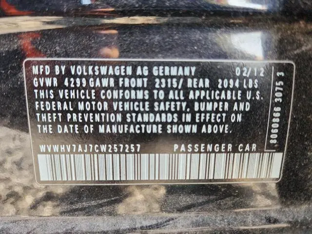 2012 VOLKSWAGEN GTI