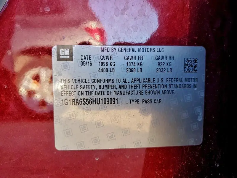 2017 CHEVROLET VOLT LT  