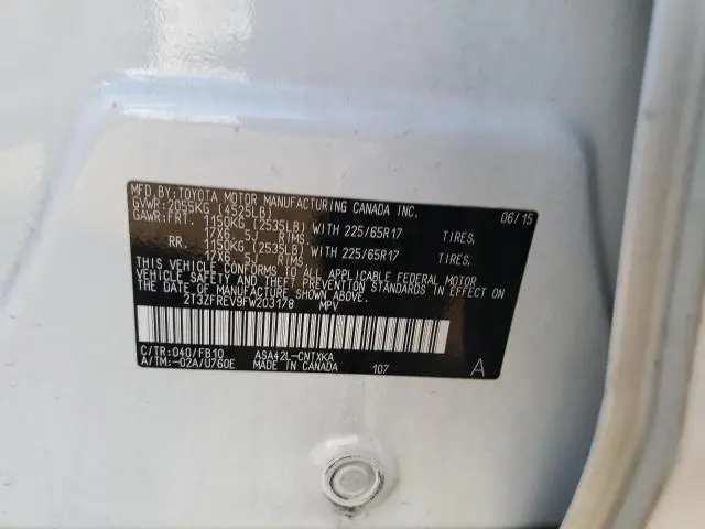 2015 TOYOTA RAV4 LE  