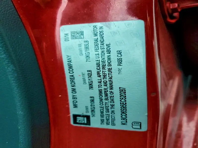 2014 CHEVROLET SPARK 1LT  