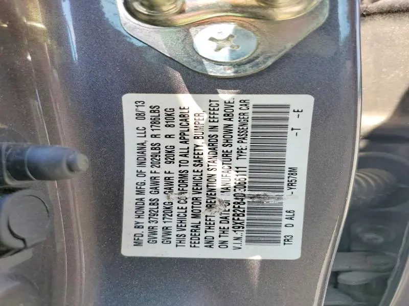 2013 HONDA CIVIC EX  