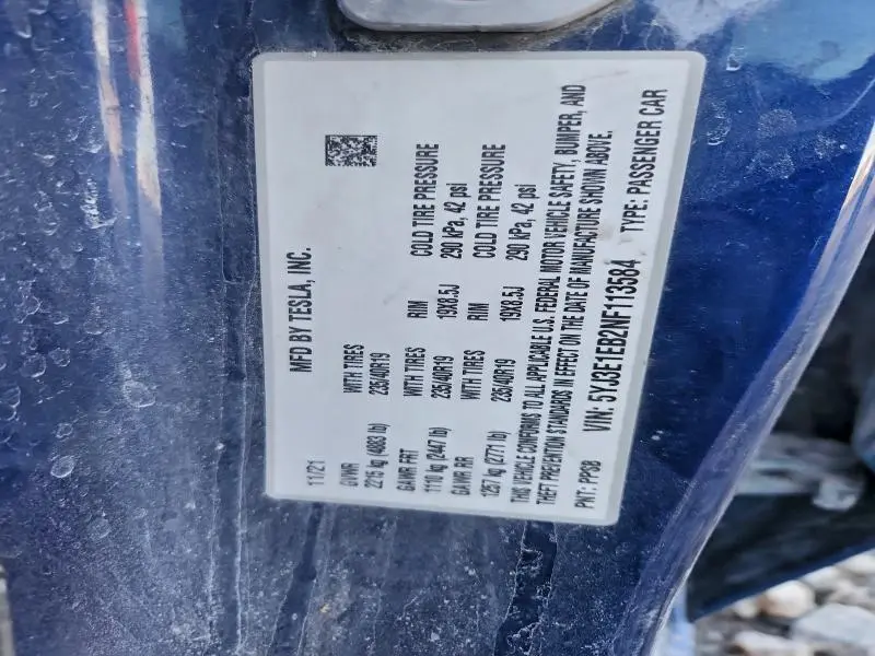 2022 TESLA MODEL 3   