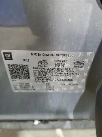 2019 GMC ACADIA SLE  
