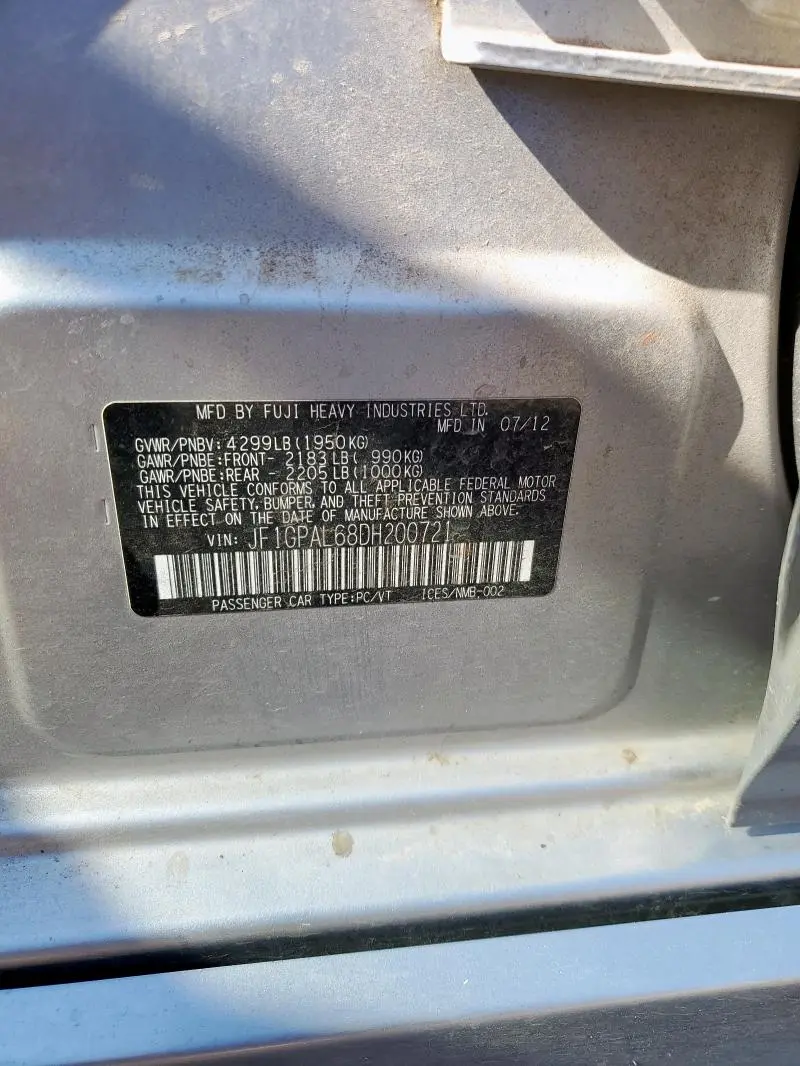 2013 SUBARU IMPREZA SPORT PREMIUM  