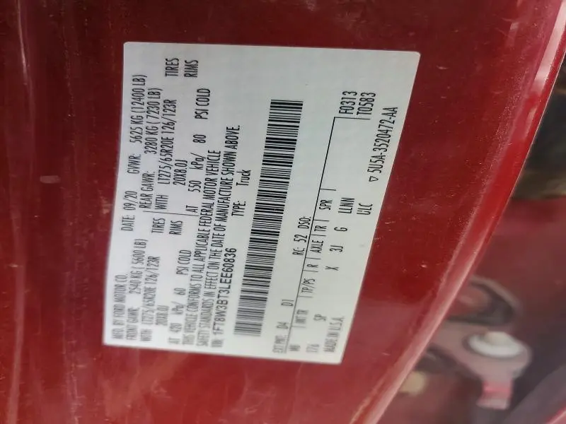 2020 FORD F350 SUPER DUTY  