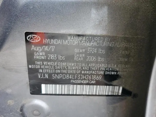 2018 HYUNDAI ELANTRA SEL  