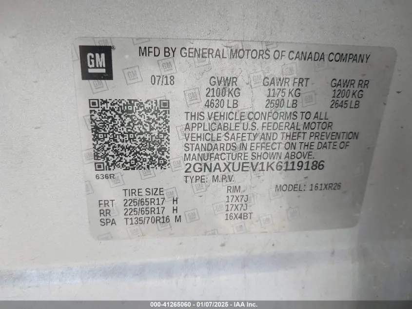 2019 CHEVROLET EQUINOX LT