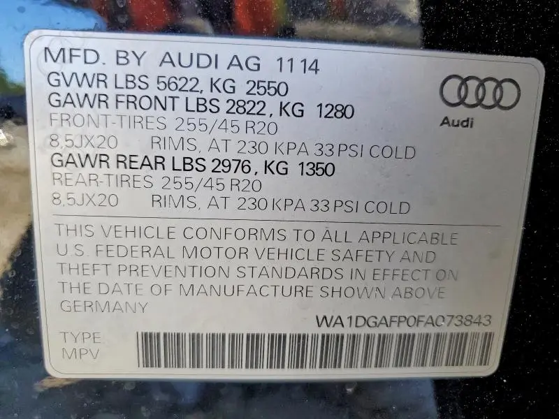 2015 AUDI Q5 PREMIUM PLUS  