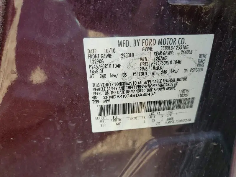 2011 FORD EDGE   