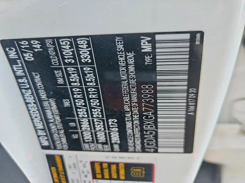 2016 MERCEDES-BENZ GLE 350  