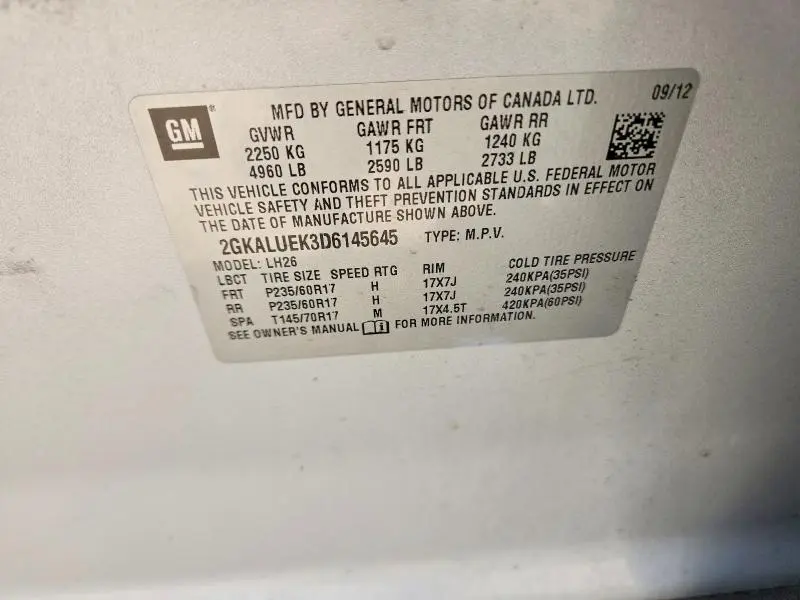 2013 GMC TERRAIN SLT  