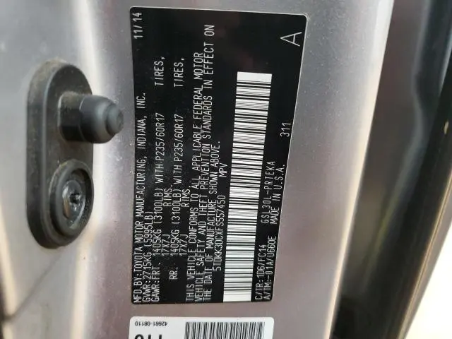 2015 TOYOTA SIENNA LE