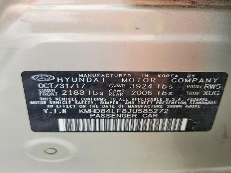 2018 HYUNDAI ELANTRA SEL  
