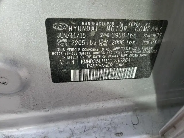 2016 HYUNDAI ELANTRA GT   