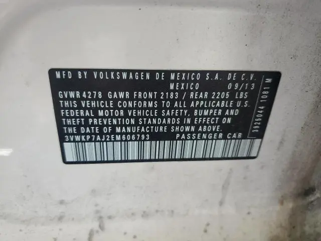 2014 VOLKSWAGEN JETTA S  