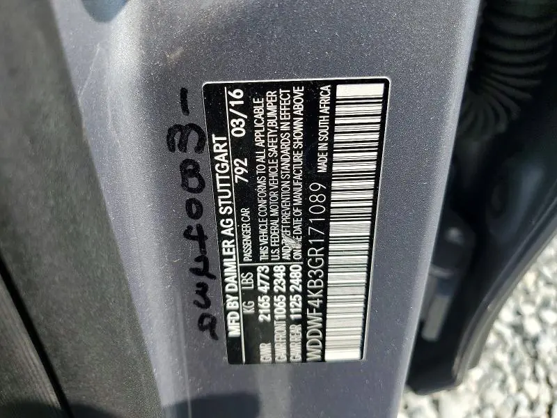 2016 MERCEDES-BENZ C 300 4MATIC  