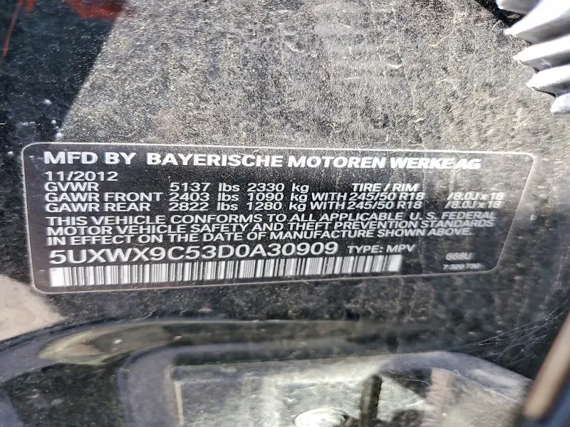 2013 BMW X3 XDRIVE28I  