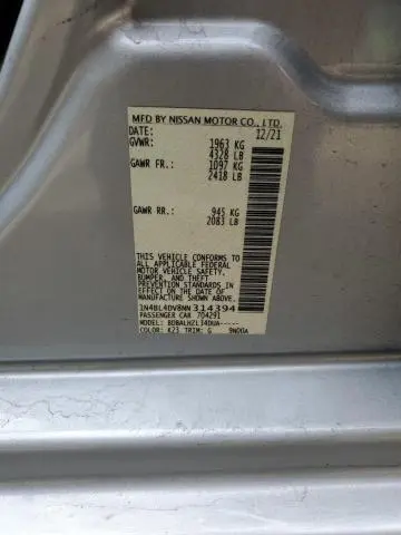 2022 NISSAN ALTIMA SV  