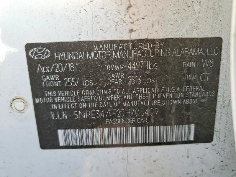 2018 HYUNDAI SONATA SPORT  