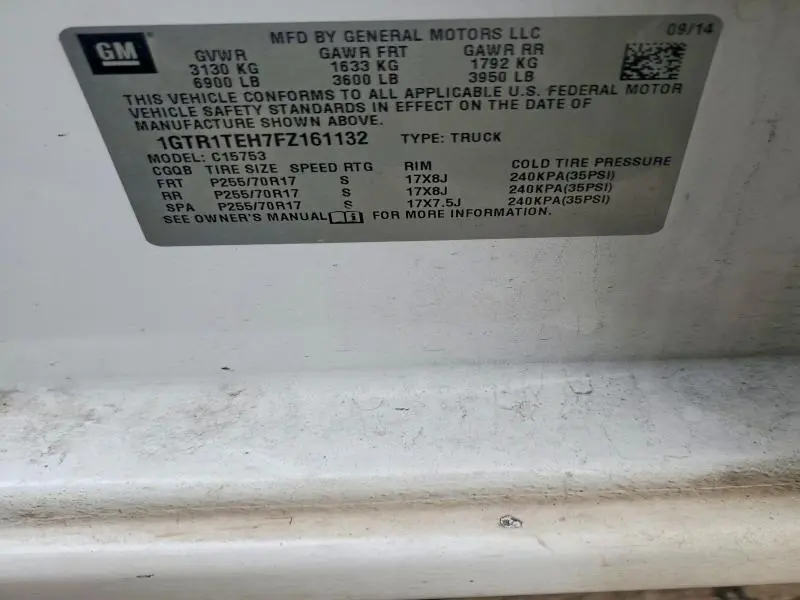 2015 GMC SIERRA C1500  