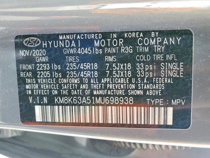 2021 HYUNDAI KONA NIGHT  