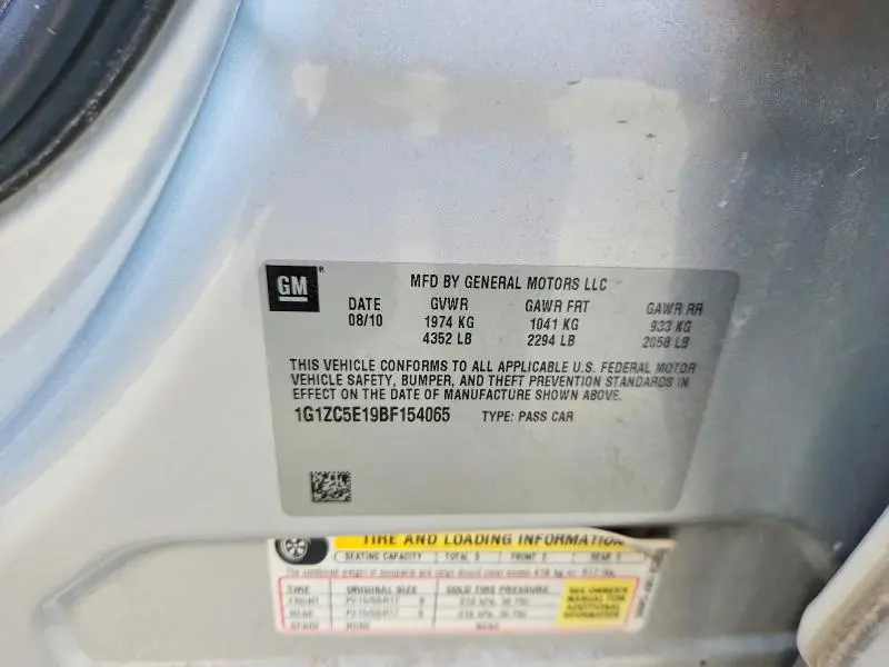 2011 CHEVROLET MALIBU 1LT  