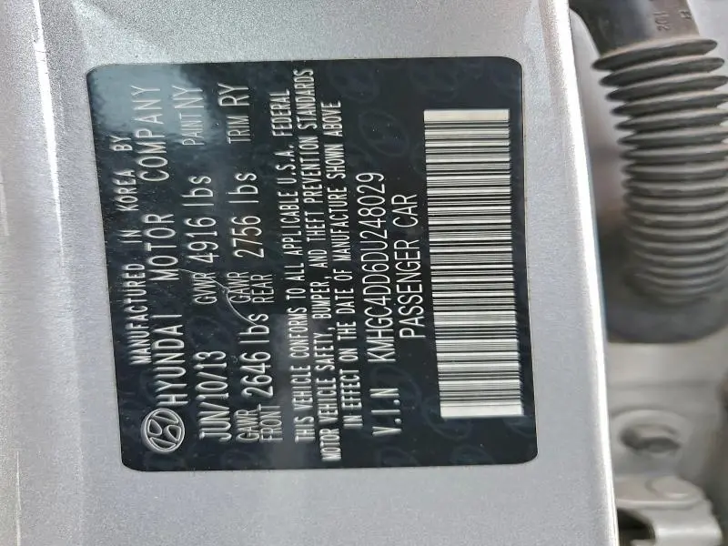 2013 HYUNDAI GENESIS 3.8L  