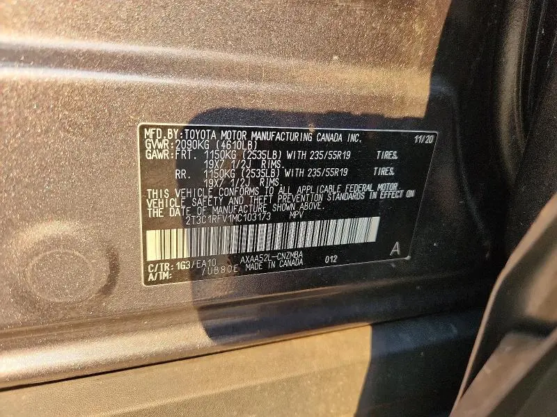 2021 TOYOTA RAV4 XLE PREMIUM  