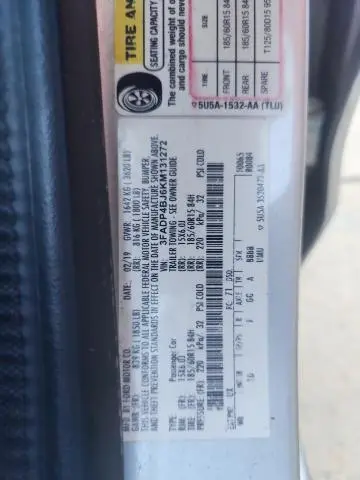 2019 FORD FIESTA SE  