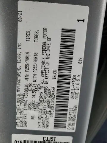 2021 TOYOTA TUNDRA CREWMAX SR5  