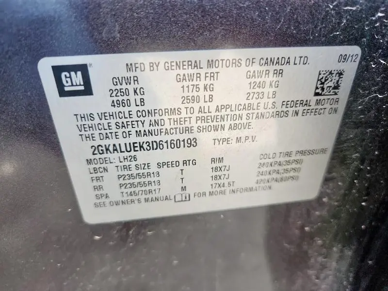 2013 GMC TERRAIN SLT  
