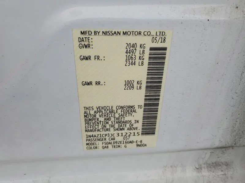 2018 NISSAN LEAF SV  