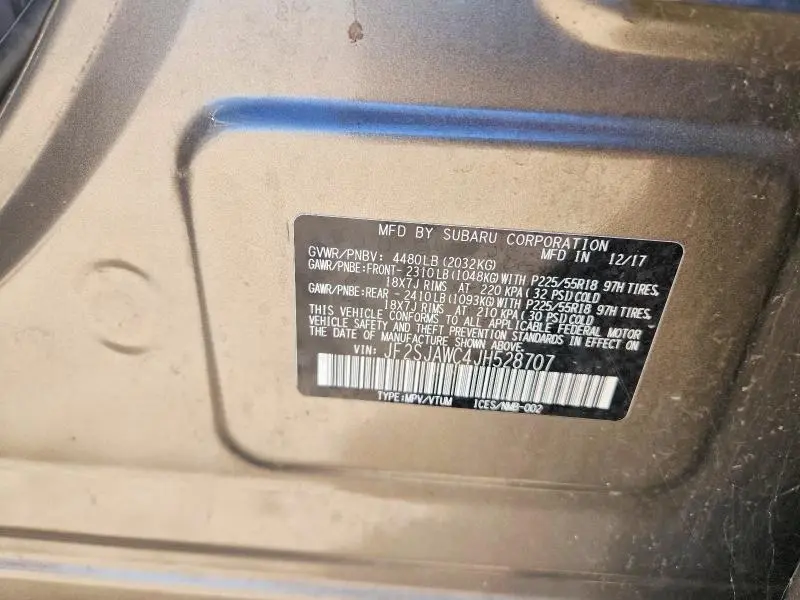 2018 SUBARU FORESTER 2.5I TOURING  